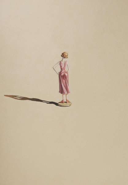 Margaret Murphy, Woman 180 Degrees 2004, watercolor and acrylic on paper, 22 x 15 inches
